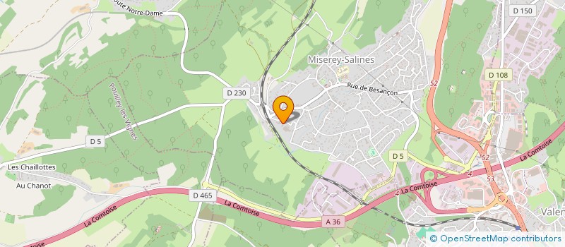 localisation de l'entreprise DISTRIBUTION DE PRODUITS ALIMENTAIRES POUR L'HOTELLERIE EN ABREGE DISPRATEL à MISEREY SALINES