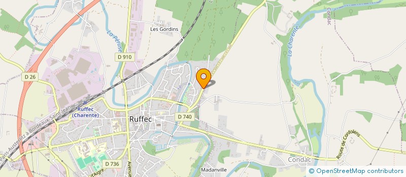 localisation de l'entreprise DISTRIBUTION DE PRODUITS REGIONAUX à RUFFEC