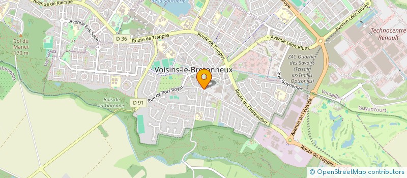 localisation de l'entreprise DISTRIBUTION DOMAINES ET CHATEAUX à VOISINS-LE-BRETONNEUX