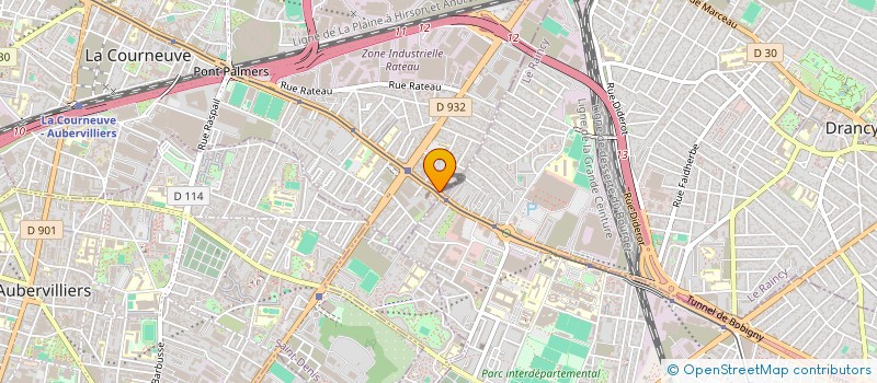 localisation de l'entreprise DISTRIBUTION ELECTRIQUE ET INDUSTRIELLE à LA COURNEUVE