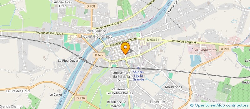 localisation de l'entreprise DISTRIBUTION FOYENNE à SAINTE-FOY-LA-GRANDE