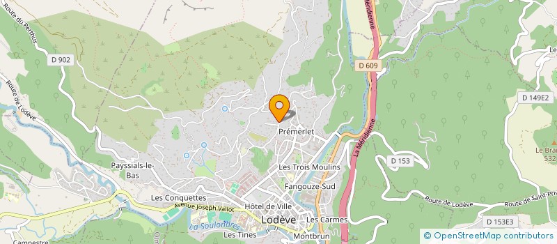 localisation de l'entreprise DISTRIBUTION LAITIERE LANGUEDOCIENNE à LODEVE