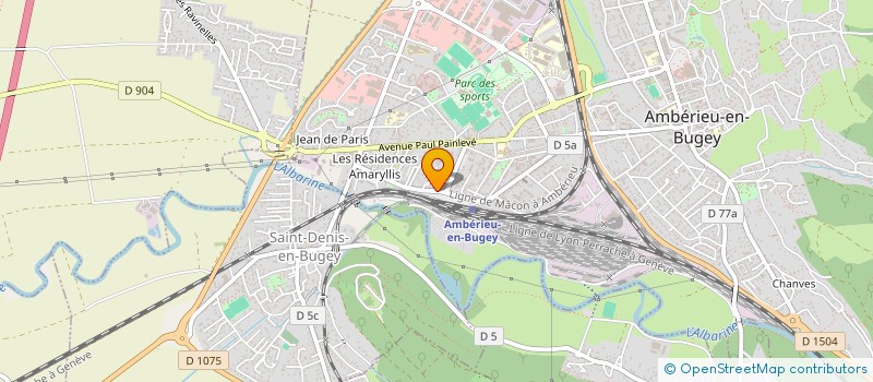 localisation de l'entreprise DISTRIBUTION MATERIEL INDUSTRIEL à AMBERIEU-EN-BUGEY