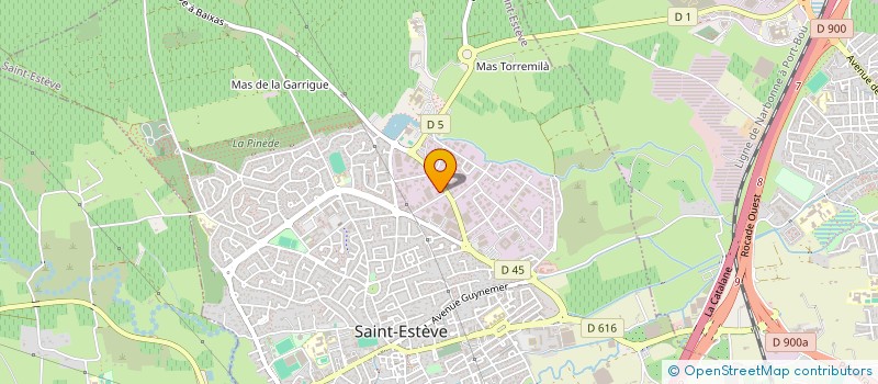 localisation de l'entreprise DISTRIBUTION MATERIELS SPORTIFS à SAINT-ESTEVE