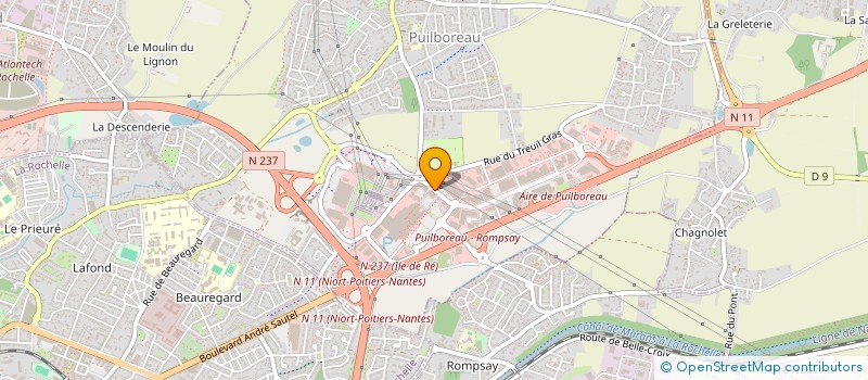 localisation de l'entreprise DISTRIBUTION MODERNE à PUILBOREAU
