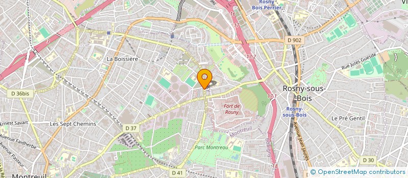 localisation de l'entreprise DISTRIBUTION PARISIENNE MATERIEL COUVERTURE D.P.M.C. à MONTREUIL