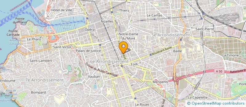 localisation de l'entreprise DISTRIBUTION PNEUMATIQUES ET ACCESSOIRES à MARSEILLE