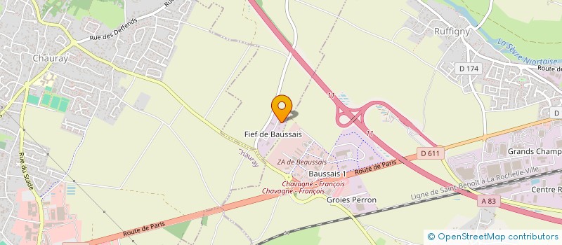 localisation de l'entreprise DISTRIBUTION POITOU-CHARENTES ELEC à FRANCOIS