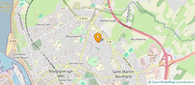 localisation de l'entreprise DISTRIBUTION PROD ALIMENTAIRE COTE OPALE à SAINT-MARTIN-BOULOGNE