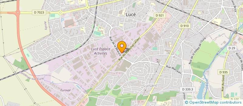 localisation de l'entreprise DISTRICT D'EURE-ET-LOIR DE FOOTBALL A CHARTRES à LUCE