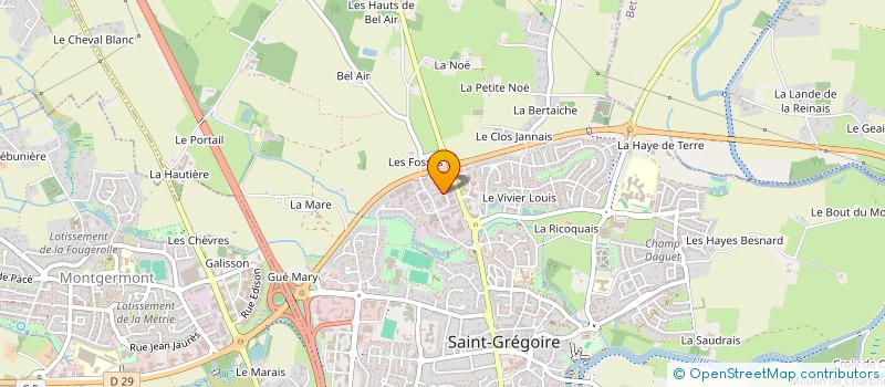 localisation de l'entreprise DISTRICT D I ET V DE FOOTBALL  SAINT-GREGOIRE