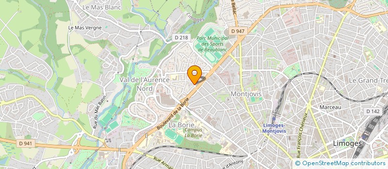 localisation de l'entreprise DISTRICT DE FOOTBALL HAUTE VIENNE à LIMOGES