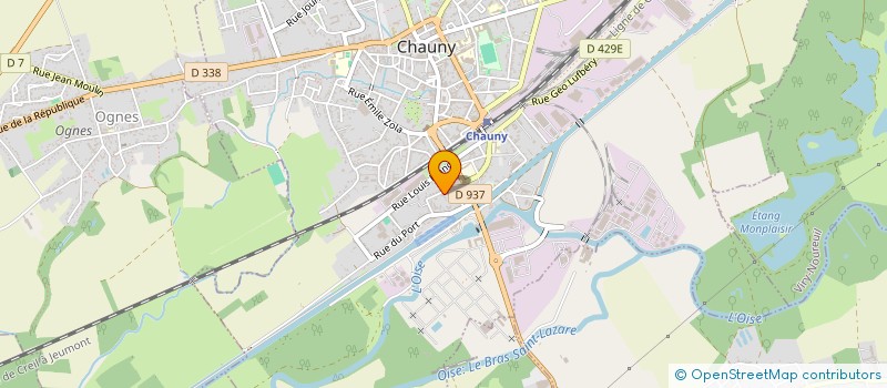 localisation de l'entreprise DISTRICT DE L'AISNE DE FOOTBALL à CHAUNY