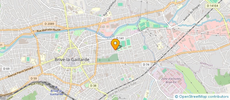 localisation de l'entreprise DISTRICT FOOTBALL CORREZE  BRIVE-LA-GAILLARDE