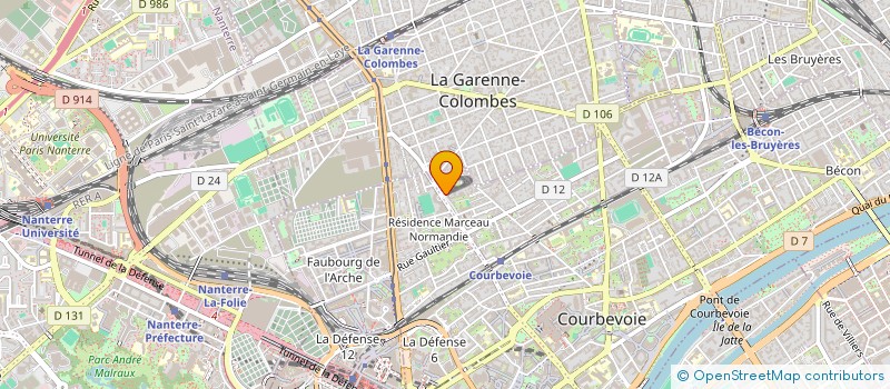 localisation de l'entreprise DISTRICT HTS DE SEINE FOOTBALL à COURBEVOIE