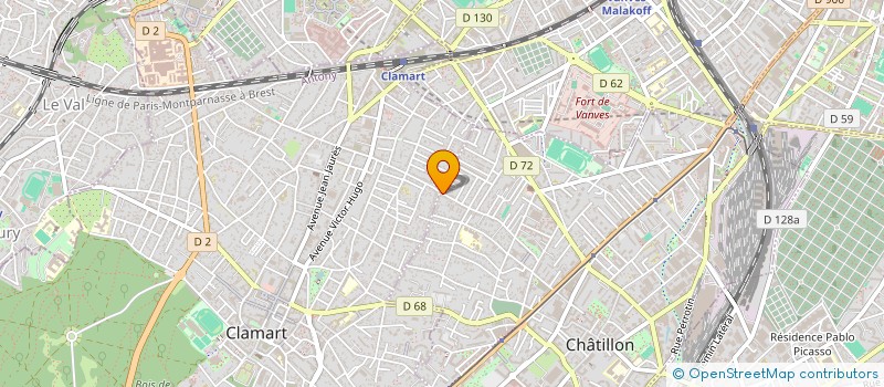 localisation de l'entreprise DISTRIDE à CHATILLON