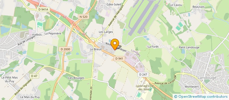 localisation de l'entreprise DISTRIFRAIS LIMOGES à VERNEUIL-SUR-VIENNE