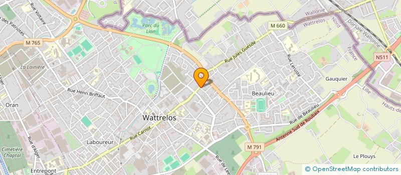 localisation de l'entreprise DISTRIFRUIT SARL  WATTRELOS