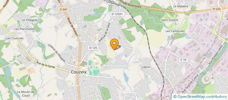 localisation de l'entreprise DISTRIGAZ CENTRE OUEST à COUZEIX