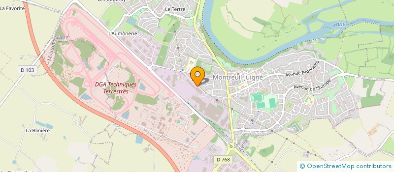 localisation de l'entreprise DISTRILBOX à MONTREUIL-JUIGNE