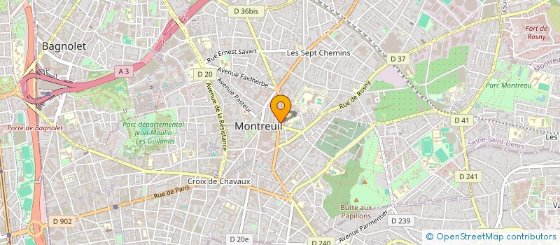 localisation de l'entreprise DISTRIMONTREUIL à MONTREUIL
