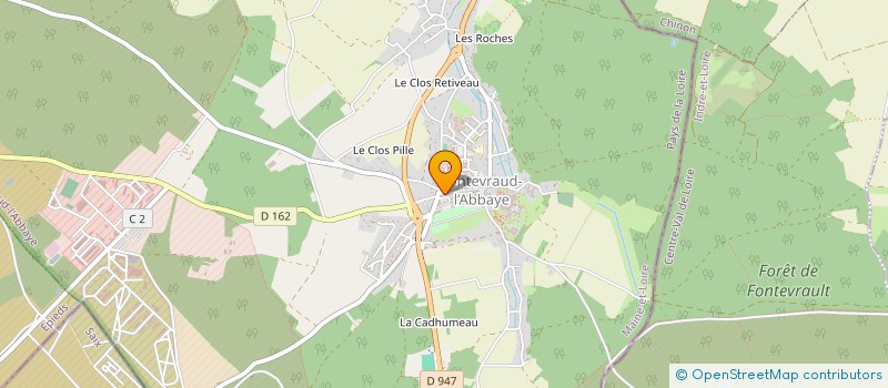 localisation de l'entreprise DISTRIPUB à FONTEVRAUD-L'ABBAYE