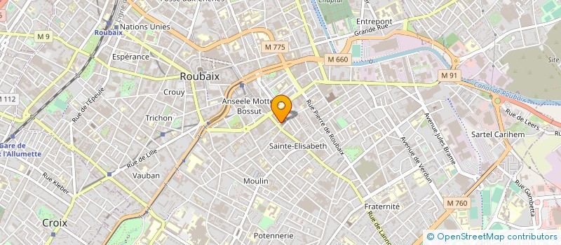 localisation de l'entreprise DISTRIRELAX à ROUBAIX