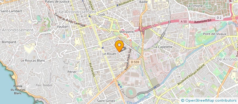 localisation de l'entreprise DISTRIROUET 13 à MARSEILLE