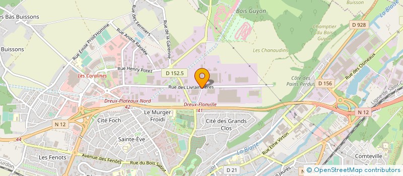 localisation de l'entreprise DISTRISAND à DREUX