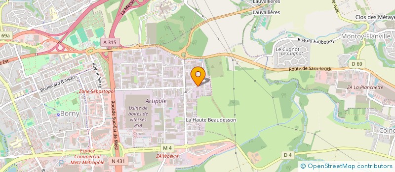 localisation de l'entreprise DISTRISERV à METZ