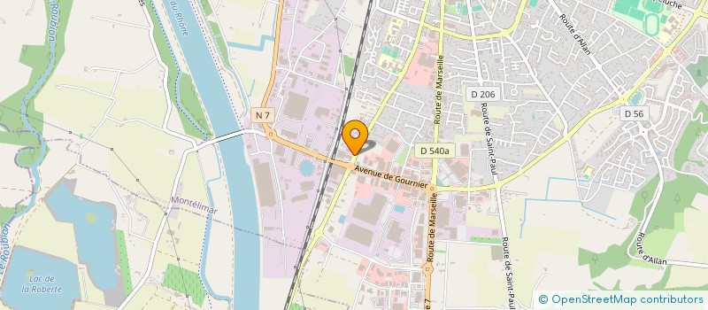 localisation de l'entreprise DISTRISUD  MONTELIMAR