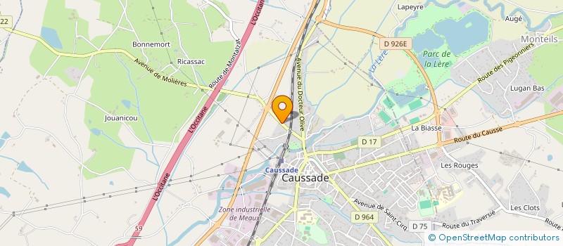 localisation de l'entreprise DISTRISUD G.  CAUSSADE