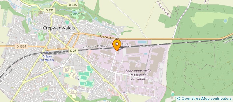 localisation de l'entreprise DISTRITUBE SA à CREPY EN VALOIS