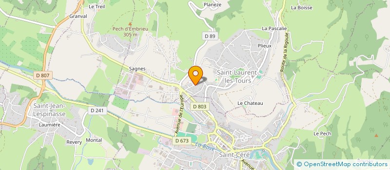 localisation de l'entreprise DITEX DISTRIBUTION TEXTILE à SAINT-CERE