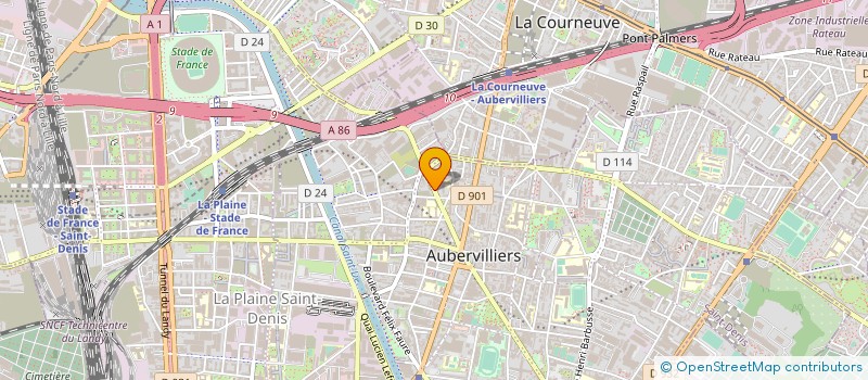 localisation de l'entreprise DITU CONSTRUCTION à AUBERVILLIERS
