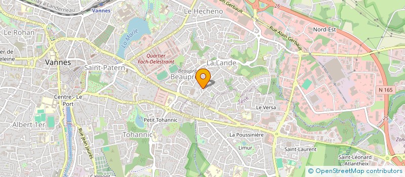 localisation de l'entreprise DIV YEZH GWENED - ASSOCIATION DES PARENTS D'ELEVES POUR L'ENSEIGNEMENT DU BRETON DANS LES ECOLES PUBLIQUES à VANNES