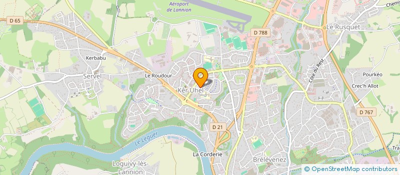 localisation de l'entreprise DIV YEZH LANNUON (ASSOCIATION DES PARENTS D'ELEVES POUR L'ENSEIGNEMENT DU BRETON A L'ECOLE PUBLIQUE)  LANNION