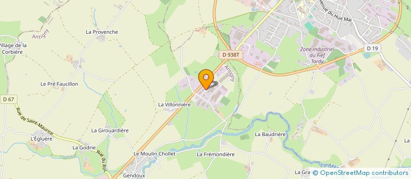 localisation de l'entreprise DIVA à ANTIGNY