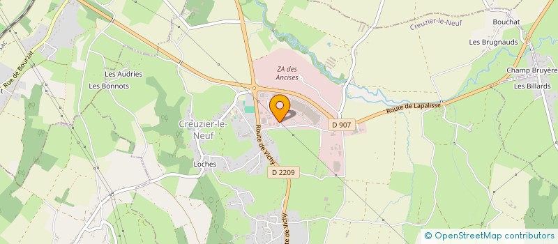 localisation de l'entreprise DIVERDIER  CREUZIER-LE-NEUF