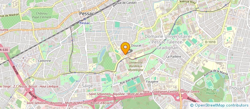 localisation de l'entreprise DIVERSIA ( DIVERS SCE INDUS AGROALI)  MERIGNAC