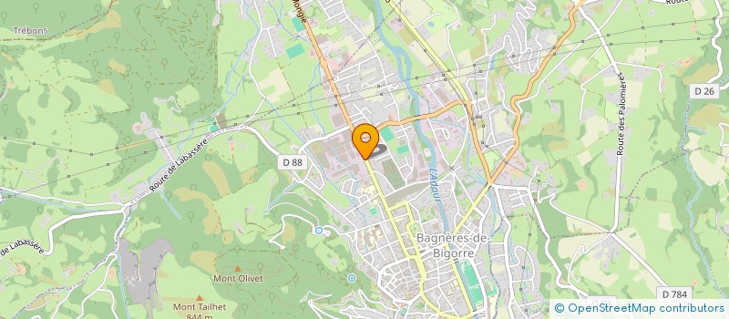 localisation de l'entreprise DIVERSITES EN PYRENEES  BAGNERES-DE-BIGORRE