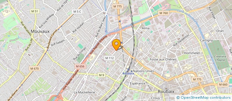 localisation de l'entreprise DIVIDS à ROUBAIX