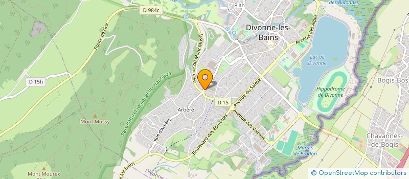 localisation de l'entreprise DIVONNE RUNNING à DIVONNE-LES-BAINS