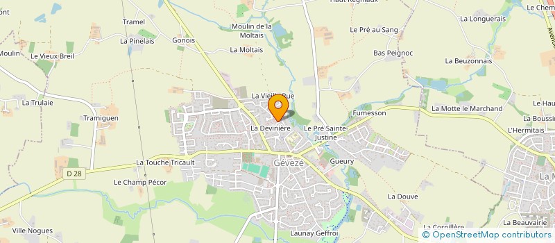 localisation de l'entreprise DIX AU CUBE  GEVEZE