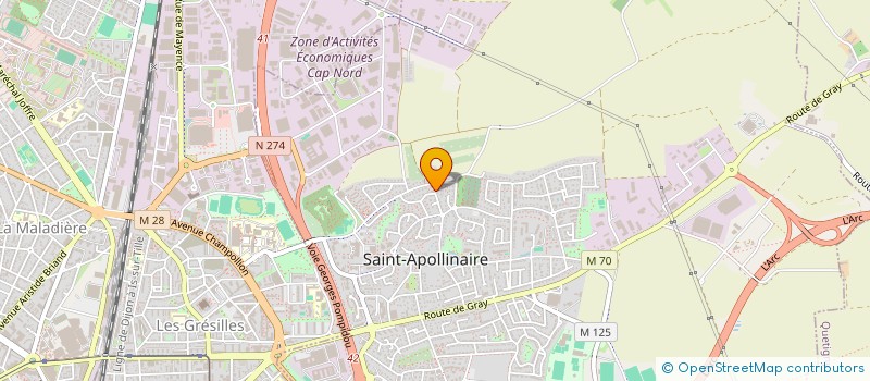 localisation de l'entreprise DIXIA INTERNATIONAL à SAINT-APOLLINAIRE