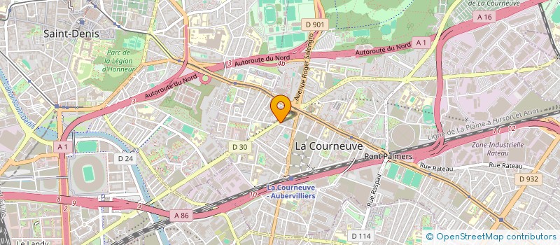 localisation de l'entreprise DIYA à LA COURNEUVE