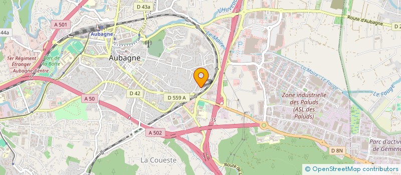 localisation de l'entreprise DIZOS/LEGIER à AUBAGNE