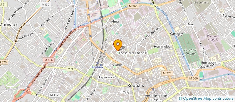 localisation de l'entreprise DIZY à ROUBAIX