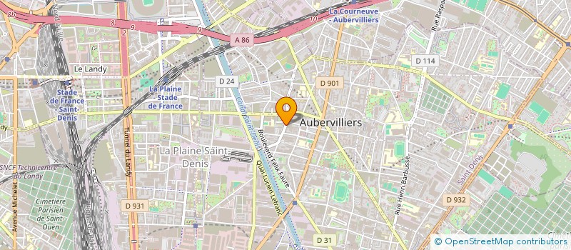 localisation de l'entreprise DJ CONSTRUCTION  AUBERVILLIERS