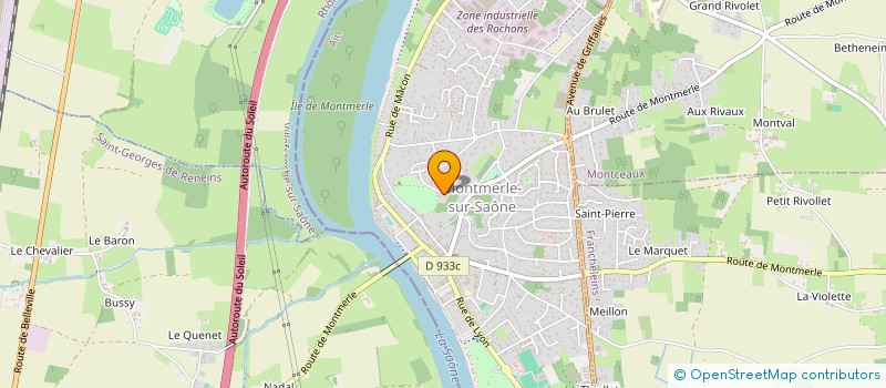 localisation de l'entreprise DJ DEVELOPPEMENT à MONTMERLE-SUR-SAONE
